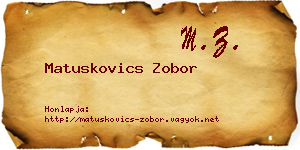 Matuskovics Zobor névjegykártya
